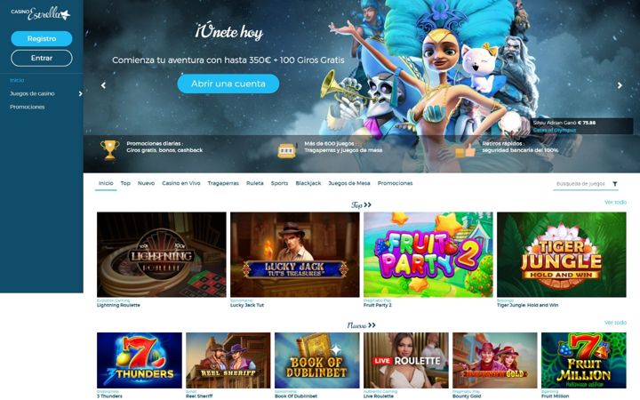 Screenshot of casino-estrella.com