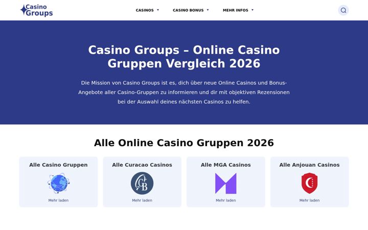 Screenshot of casino-groups.com