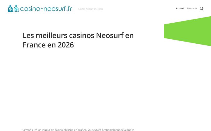 Captură de ecran a casino-neosurf.fr