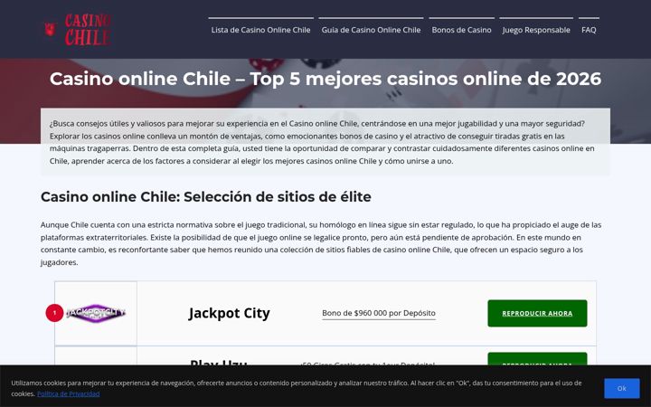 Screenshot of casino-online-chile24.com