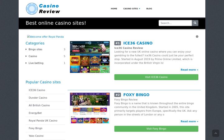 Screenshot of casino-review.co.uk