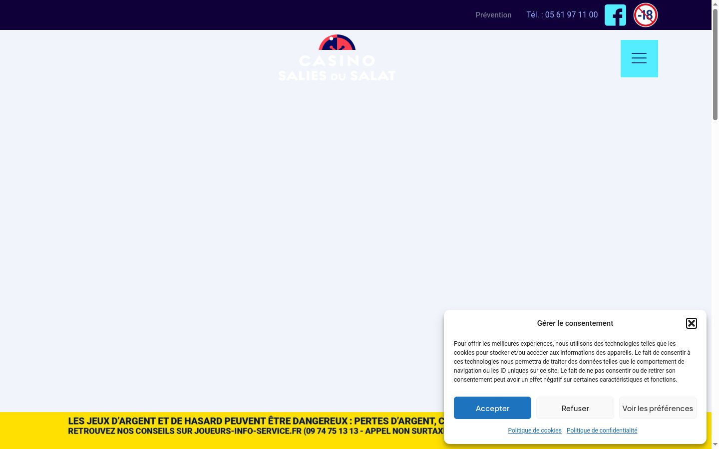 Screenshot tal-banner tal-kunsens muri qabel kwalunkwe interazzjoni