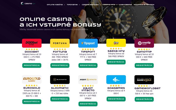 Screenshot of casino-sk.sk