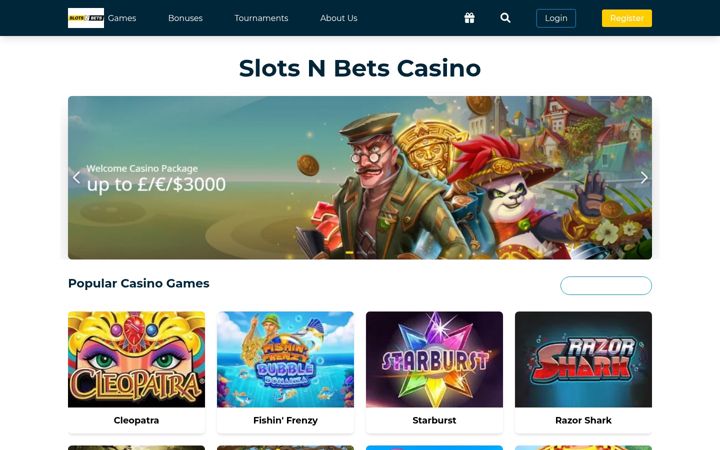 Snímek obrazovky casino-slots-n-bets.co.uk