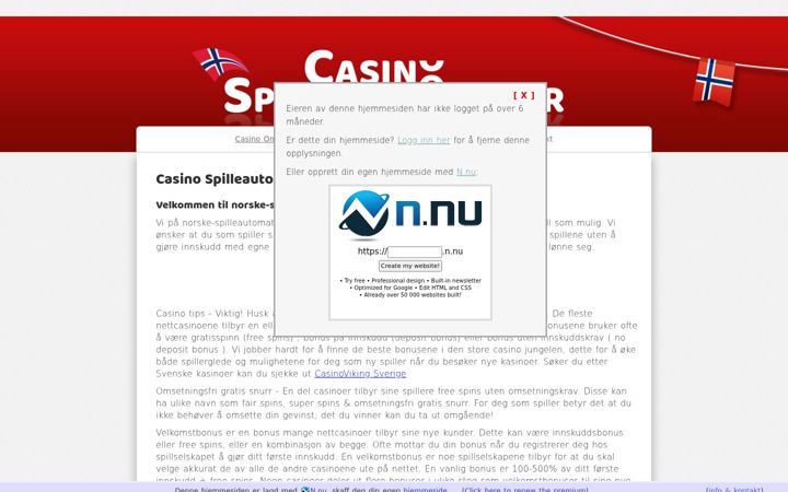 Screenshot of casino-spilleautomater.net