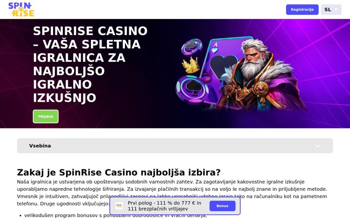 Captura de pantalla de casino-spinrise.org