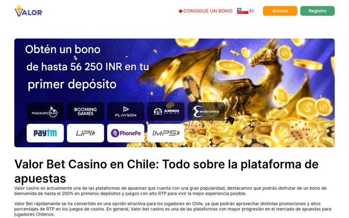 Screenshot of casino-valor.com