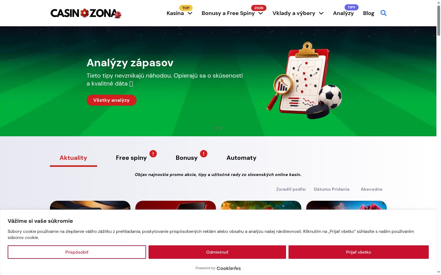 Posnetek zaslona pasice za privolitev, prikazane pred kakršno koli interakcijo