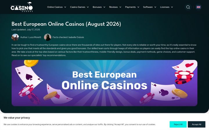 Screenshot of casino.eu.com