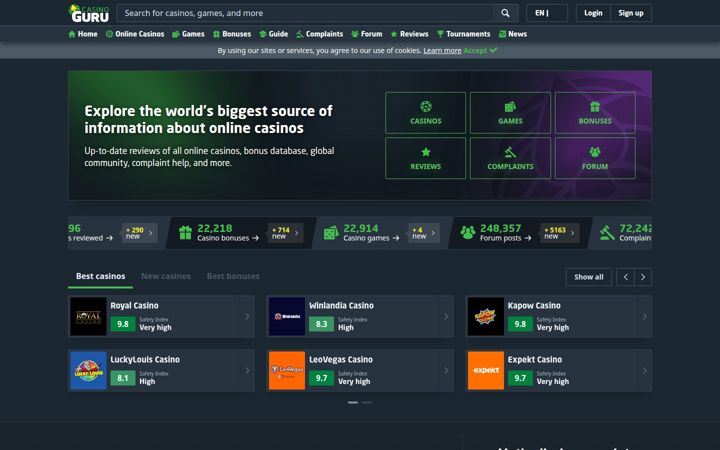 Screenshot of casino.guru