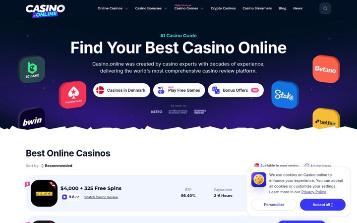 Screenshot of casino.online