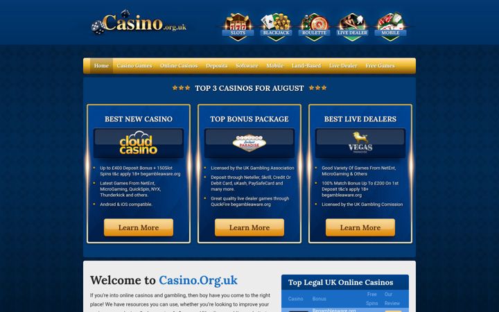 Screenshot of casino.org.uk