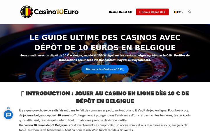 Screenshot of casino10euro.be