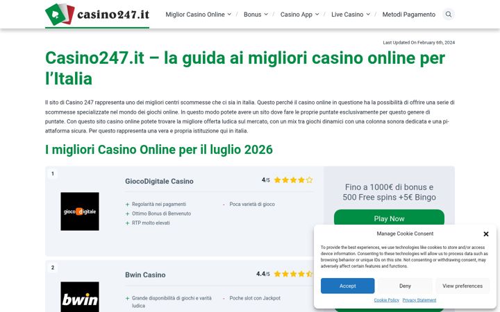 Képernyőkép: casino247.it