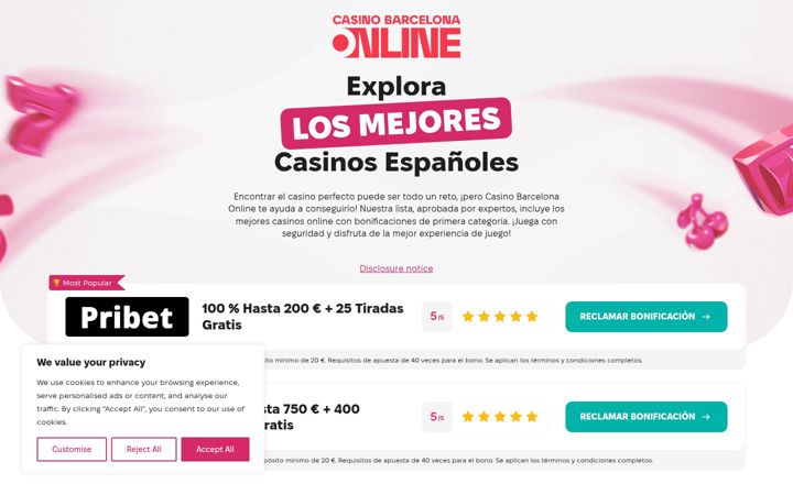 Screenshot of casinobarcelonaonline.com