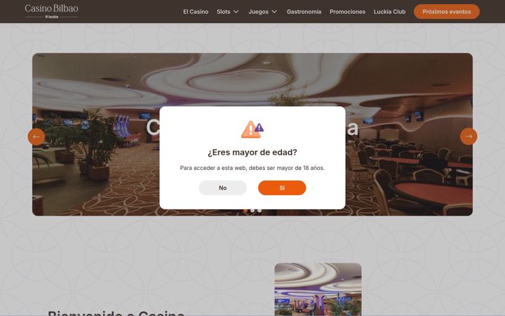 Screenshot of casinobilbao.es