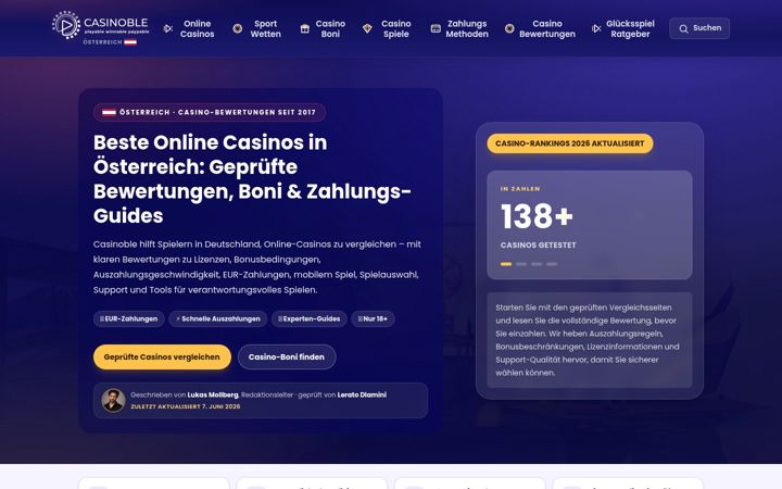 Screenshot of casinoble.at