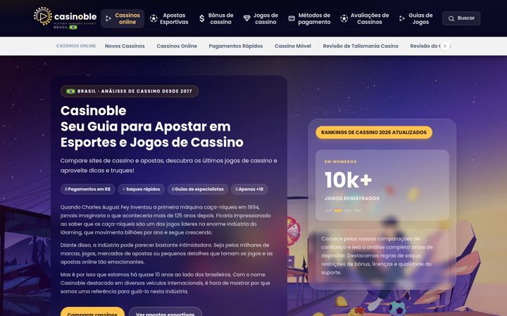Screenshot of casinoble.com.br
