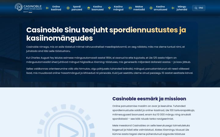 Screenshot of casinoble.ee