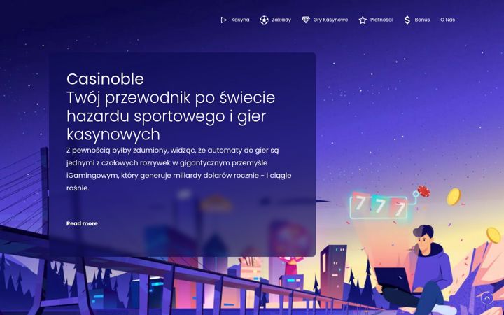 Captură de ecran a casinoble.pl