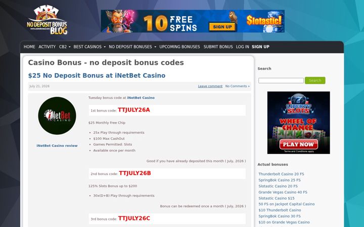 Screenshot of casinobonus2.co