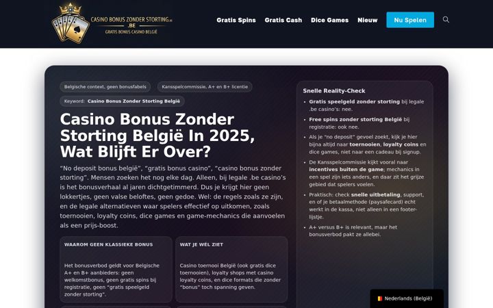 Screenshot of casinobonuszonderstorting.be
