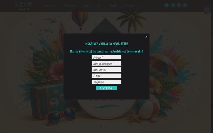 Screenshot of casinocherbourg.com