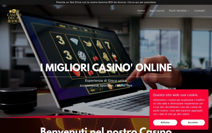 Képernyőkép: casinodecai.it