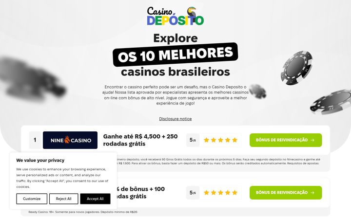 Screenshot of casinodeposito.com