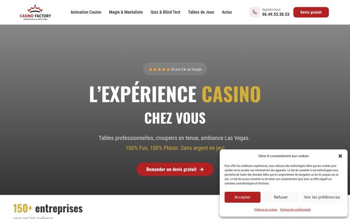Screenshot of casinofactory.fr