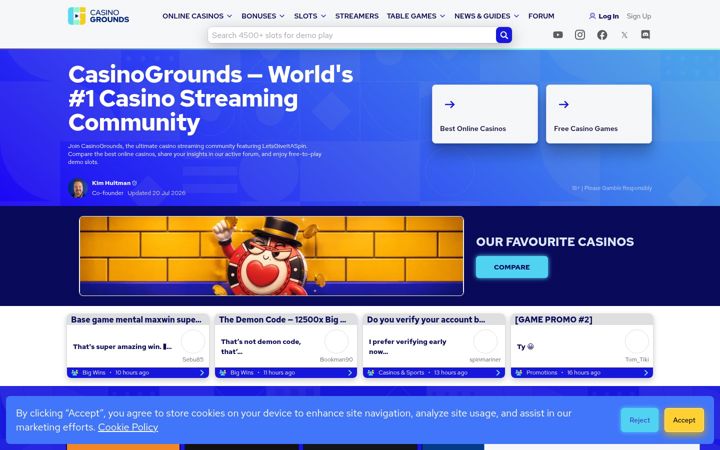 Screenshot of casinogrounds.com