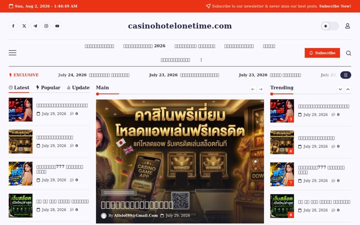 Screenshot of casinohotelonetime.com