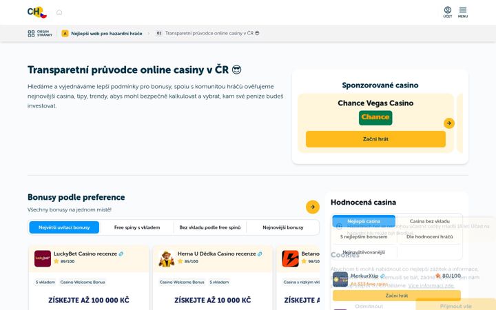 Screenshot of casinohrac.cz