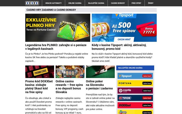 Screenshot of casinohryzdarma.sk