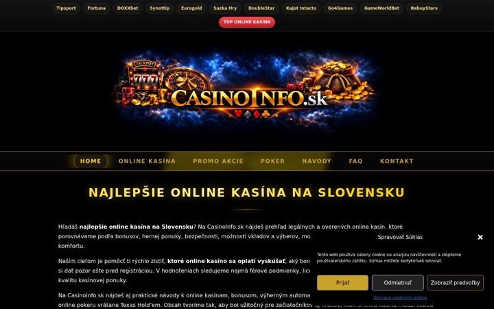 Screenshot of casinoinfo.sk