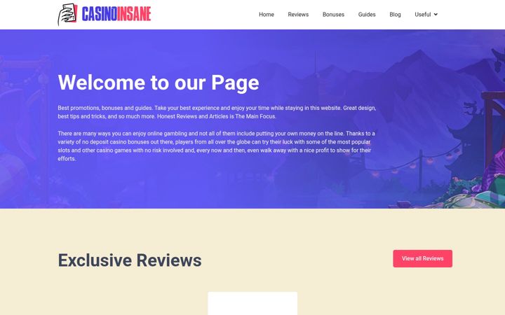 Screenshot of casinoinsane.com