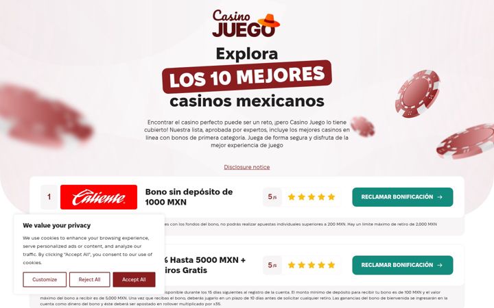 Screenshot of casinojuego.com