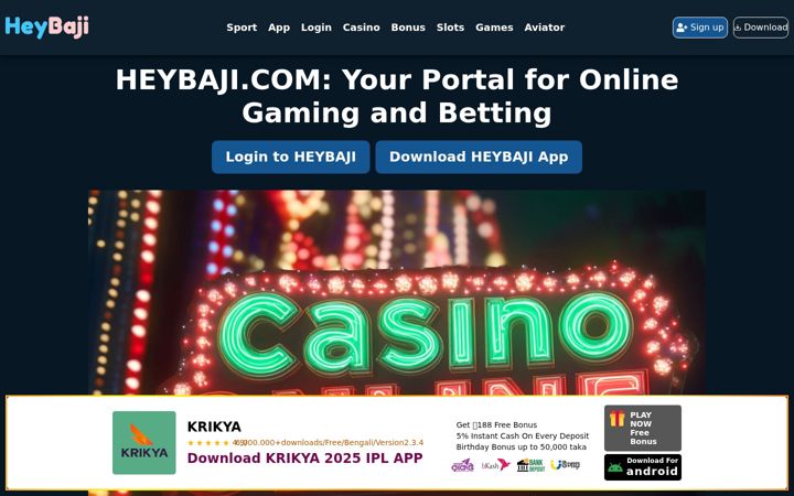 Screenshot of casinokrikya.com