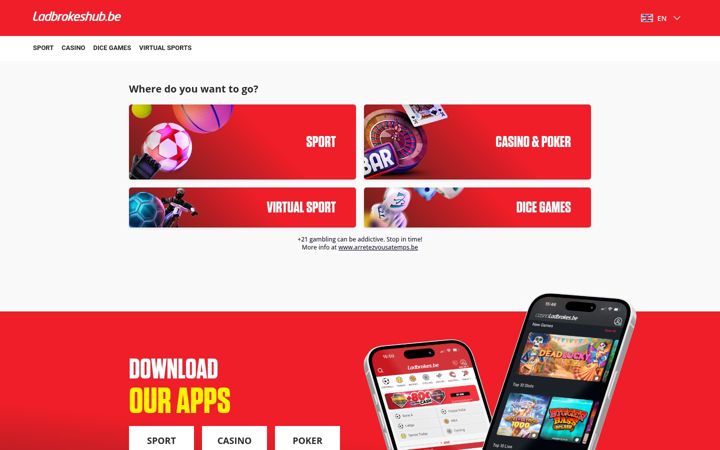Screenshot of casinoladbrokes.be
