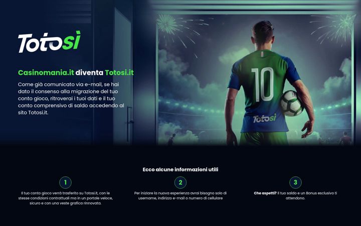 Screenshot of casinomania.it