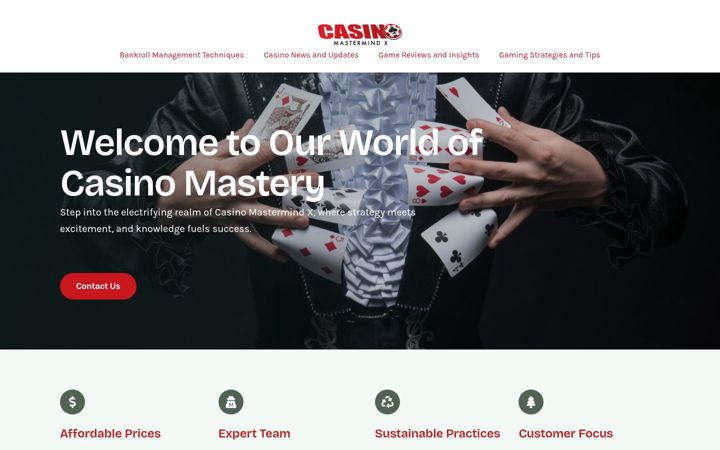 Screenshot of casinomastermindx.com