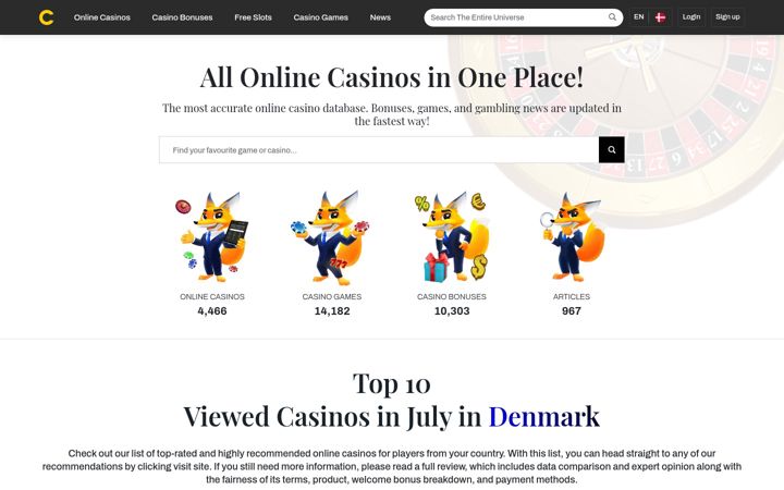 Zrzut ekranu casinomentor.com
