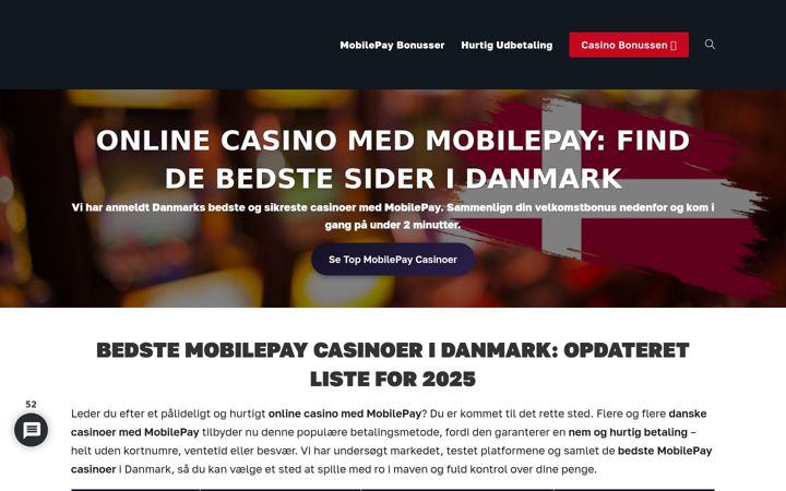 Screenshot of casinomobilepay.dk