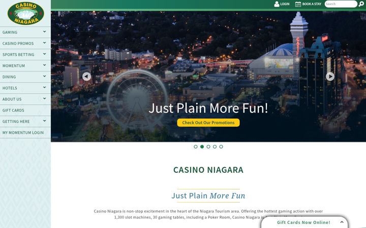 Ekrano kopija casinoniagara.com