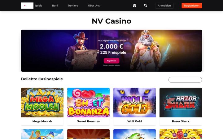 Snimka zaslona za casinonvgerman.com