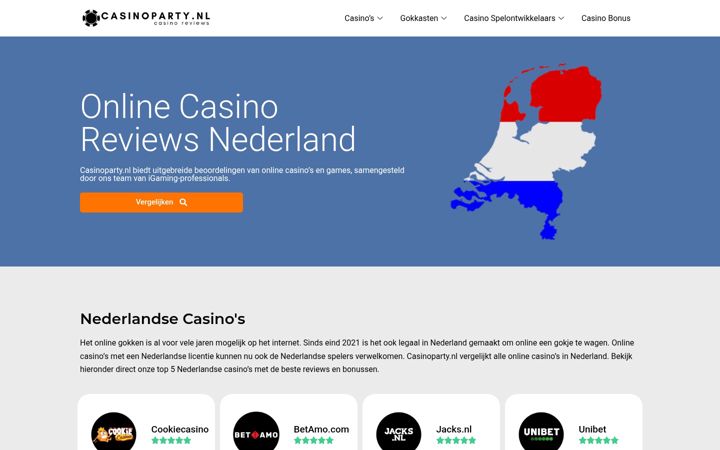 Skärmbild av casinoparty.nl
