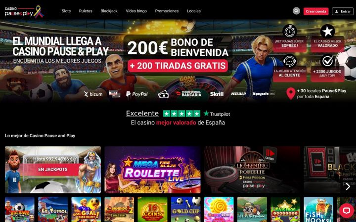 Screenshot of casinopauseandplay.es