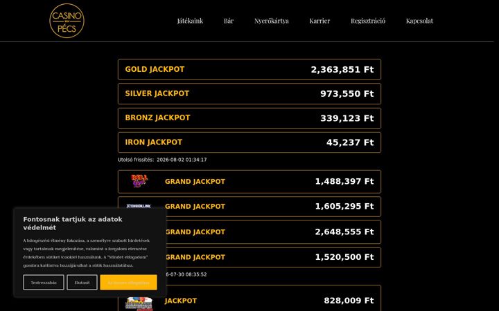 Screenshot of casinopecs.hu