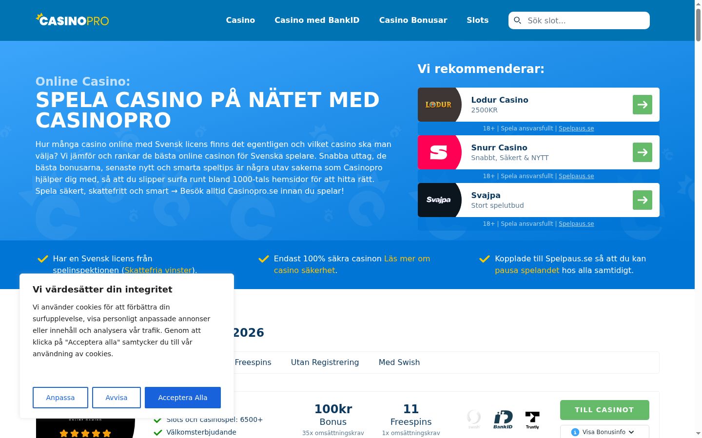 Screenshot του banner συγκατάθεσης που εμφανίστηκε πριν από οποιαδήποτε αλληλεπίδραση