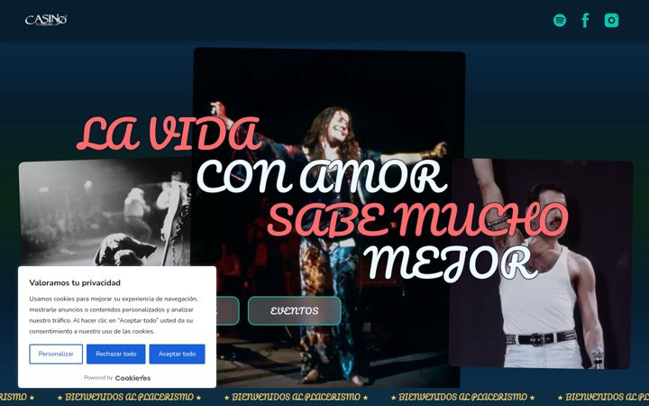 Screenshot of casinorockbar.com